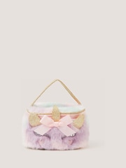 Monsoon Pink Fluffy Unicorn Make Up Bag - Image 1 of 5