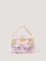 Monsoon Pink Fluffy Unicorn Make Up Bag - Image 2 of 5