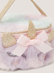 Monsoon Pink Fluffy Unicorn Make Up Bag - Image 4 of 5