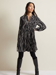 Phase Eight Black Patsy Pearl Swing Mini Dress - Image 3 of 6