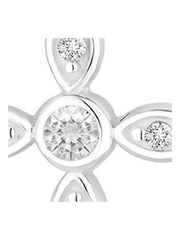Simply Silver Silver Tone Cubic Zirconia Cross Pendant Necklace - Image 2 of 4