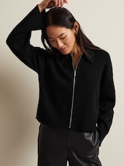 Phase Eight Black Zip Maise Jacket - Image 6 of 7