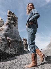 Moda in Pelle Fanntine Mid Leg Pointed Western Boots - Image 2 of 5