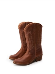 Moda in Pelle Fanntine Mid Leg Pointed Western Boots - Image 3 of 5