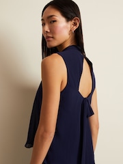 Phase Eight Blue Eden Pleated Jumpsuit - Image 5 of 6