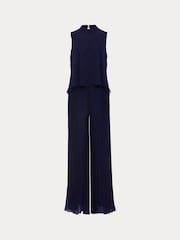 Phase Eight Blue Eden Pleated Jumpsuit - Image 6 of 6
