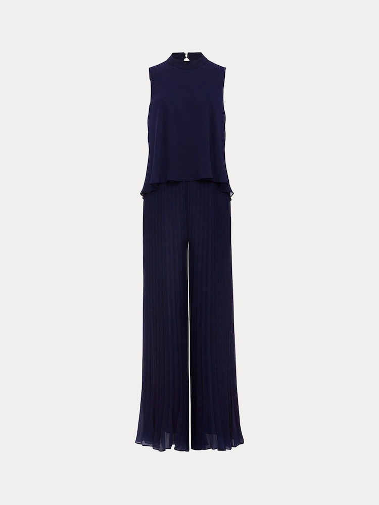 Phase Eight Blue Eden Pleated Jumpsuit - Image 6 of 6