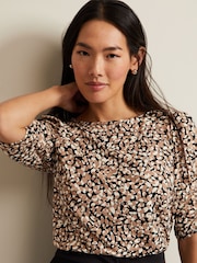 Phase Eight Natural Brooke Print Top - Image 1 of 6