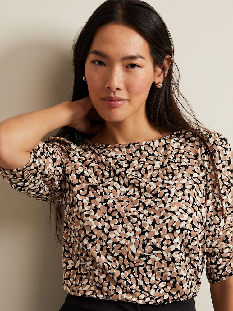 Phase Eight Natural Brooke Print Top - Image 1 of 6