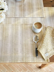 ABIGAIL AHERN x MURMUR Set of 2 Warm Ochre Canvas Cream Moya Placemats - Image 1 of 3