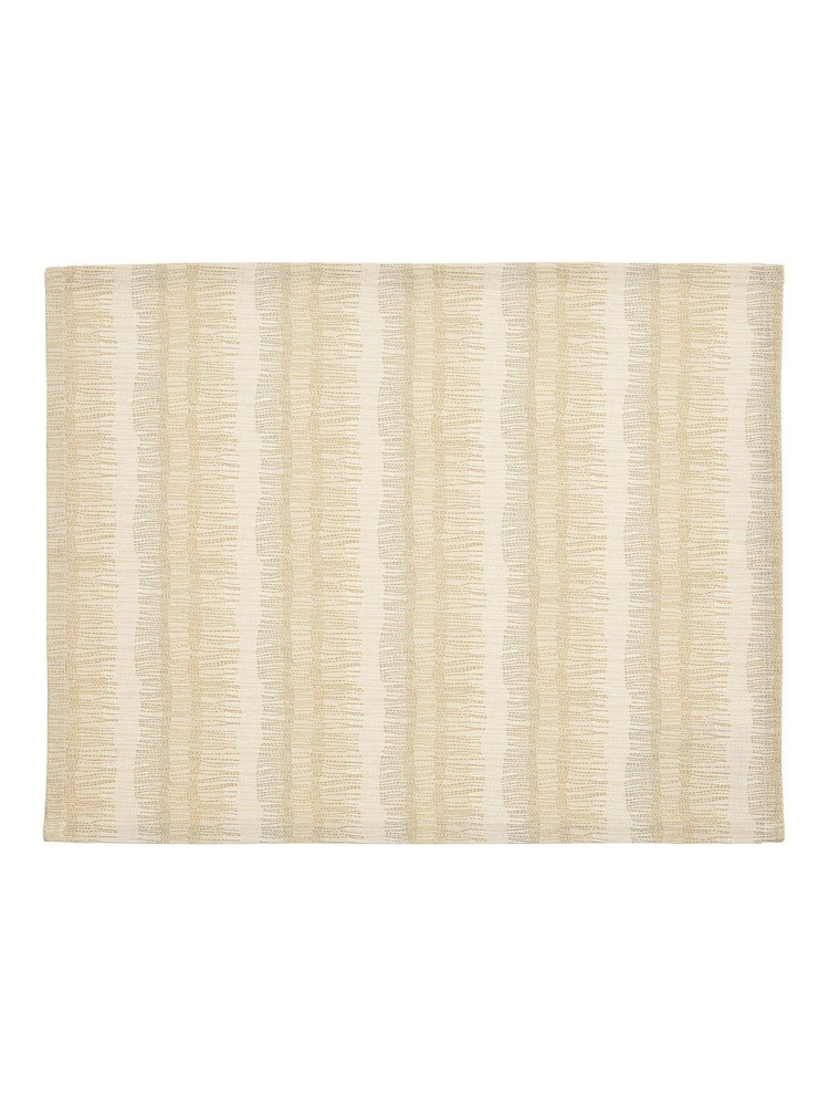 ABIGAIL AHERN x MURMUR Set of 2 Warm Ochre Canvas Cream Moya Placemats - Image 2 of 3
