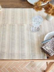 ABIGAIL AHERN x MURMUR Set of 2 Charcoal Canvas Cream Moya Placemats - Image 1 of 3