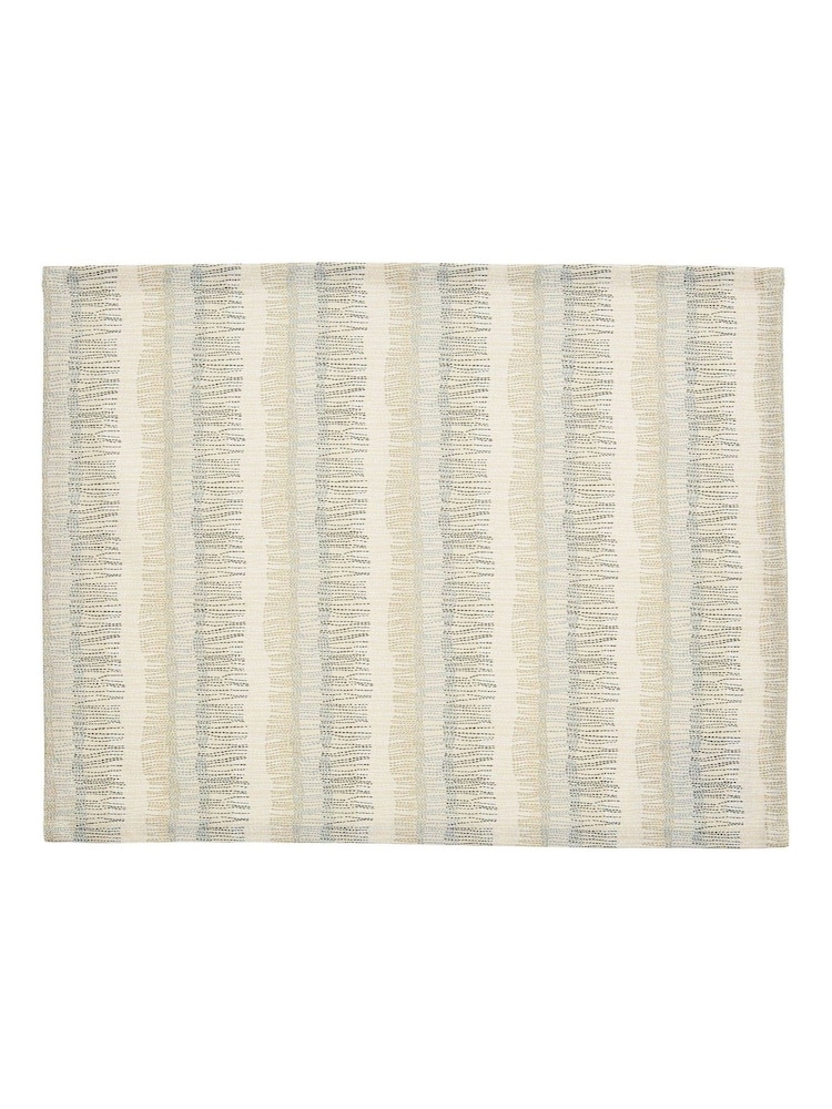 ABIGAIL AHERN x MURMUR Set of 2 Charcoal Canvas Cream Moya Placemats - Image 3 of 3