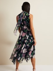 Phase Eight Black Petite Petite Lucinda Floral Dress - Image 3 of 8