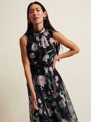 Phase Eight Black Petite Petite Lucinda Floral Dress - Image 4 of 8