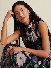 Phase Eight Black Petite Petite Lucinda Floral Dress - Image 6 of 8