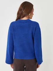Threadbare Blue Relaxed Fit Crew Neck Jumper - Image 4 of 5