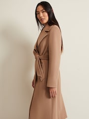 Phase Eight Camel Natural Livvy Wool Trench Coat - Image 3 of 7