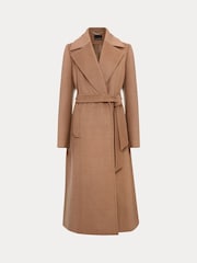 Phase Eight Camel Natural Livvy Wool Trench Coat - Image 7 of 7