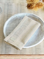 ABIGAIL AHERN x MURMUR Set of 4 Charcoal Canvas Cream Moya Napkins - Image 1 of 3