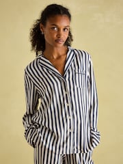 Joules Alma Navy & White Striped Pyjama Set - Image 5 of 7