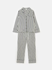 Joules Alma Navy & White Striped Pyjama Set - Image 7 of 7