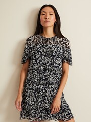 Phase Eight Natural Maeve Floral Tiered Shift Dress - Image 1 of 7