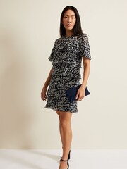 Phase Eight Natural Maeve Floral Tiered Shift Dress - Image 3 of 7