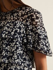 Phase Eight Natural Maeve Floral Tiered Shift Dress - Image 6 of 7