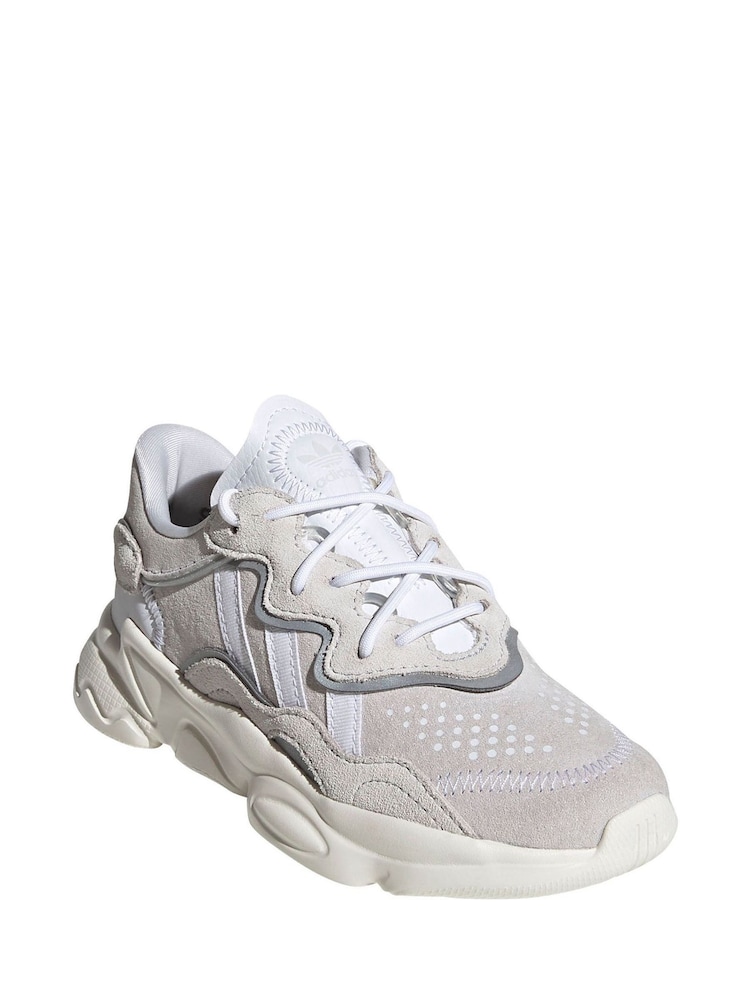 adidas Originals White Ozweego Trainers - Image 6 of 13