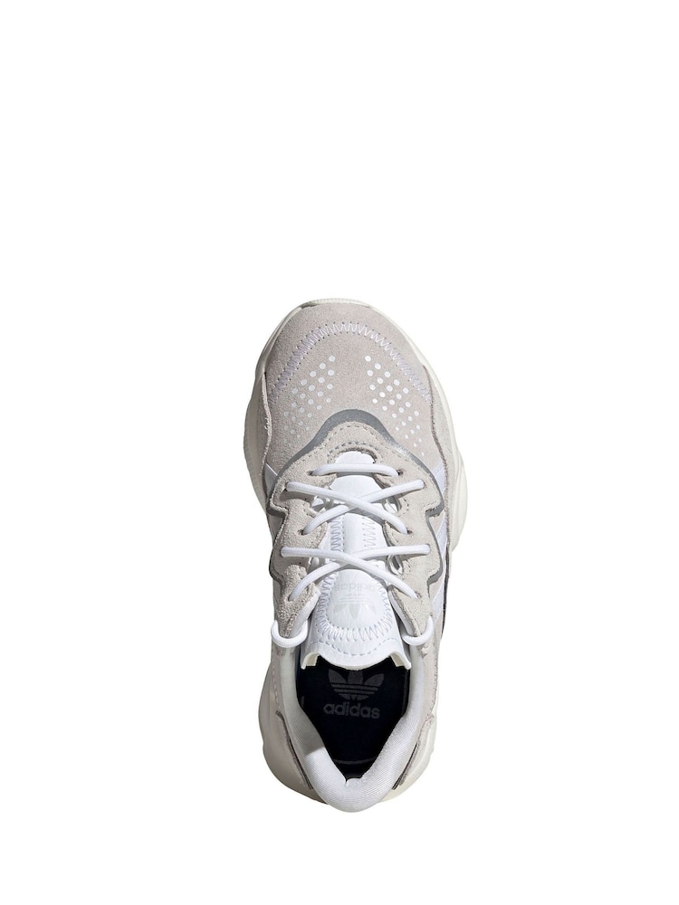 adidas Originals White Ozweego Trainers - Image 9 of 13