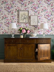 Laura Ashley Dark Chestnut Garrat 3 Door 3 Drawer Sideboard - Image 4 of 8
