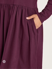 Yours Curve Purple Peplum Mini Dress - Image 4 of 6