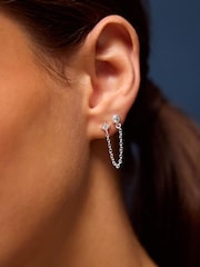 Accessorize 925 Sterling Silver Opal Stud & Hoop Earrings 5-Pack - Image 2 of 2