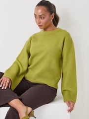 Threadbare Green Relaxed Fit Crew Neck Jumper - Image 1 of 5