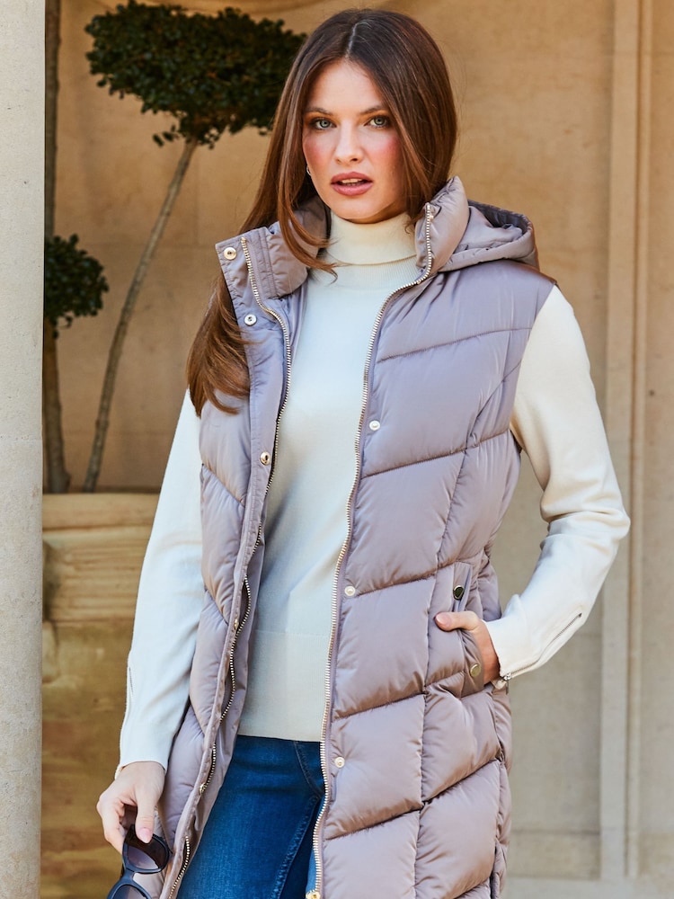 Sosandar Natural Glam Lightly Padded Gilet - Image 1 of 5