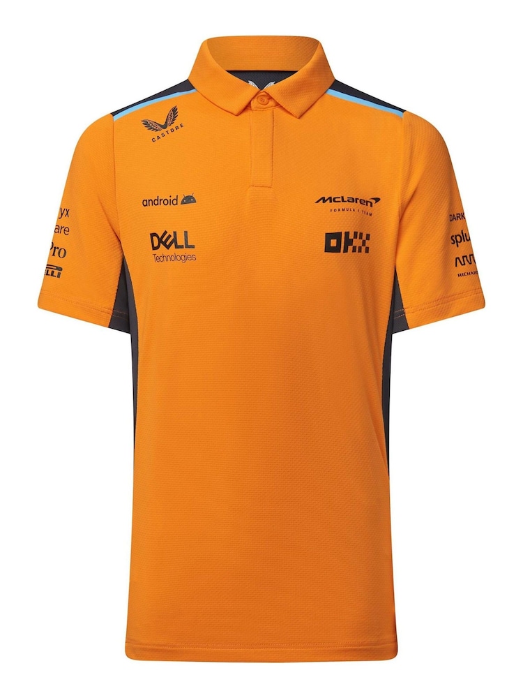 Fanatics Orange McLaren 2023 Team Polo Shirt Kids - Image 2 of 4
