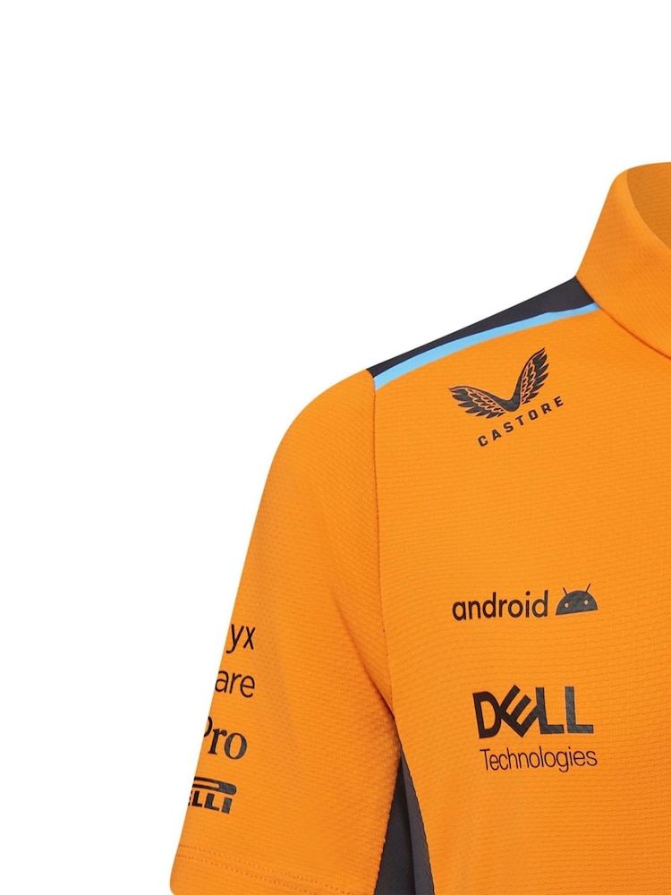 Fanatics Orange McLaren 2023 Team Polo Shirt Kids - Image 4 of 4