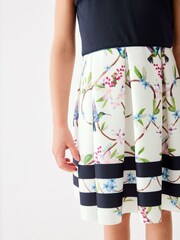 Baker by Ted Baker Navy Frilled Sleeve 2-in-1 Scuba Dress - Image 4 of 8
