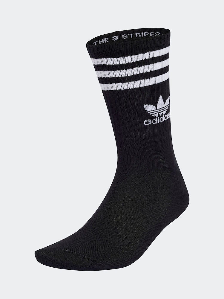adidas Black Crew Socks 6 Pack - Image 2 of 4