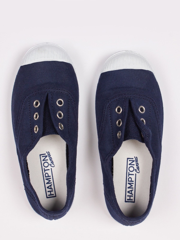 Trotters London Plum Canvas Pumps - Image 2 of 8