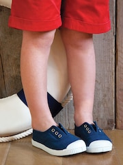Trotters London Plum Canvas Pumps - Image 4 of 8