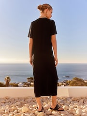 Black Jersey Kaftan Dress - Image 3 of 5