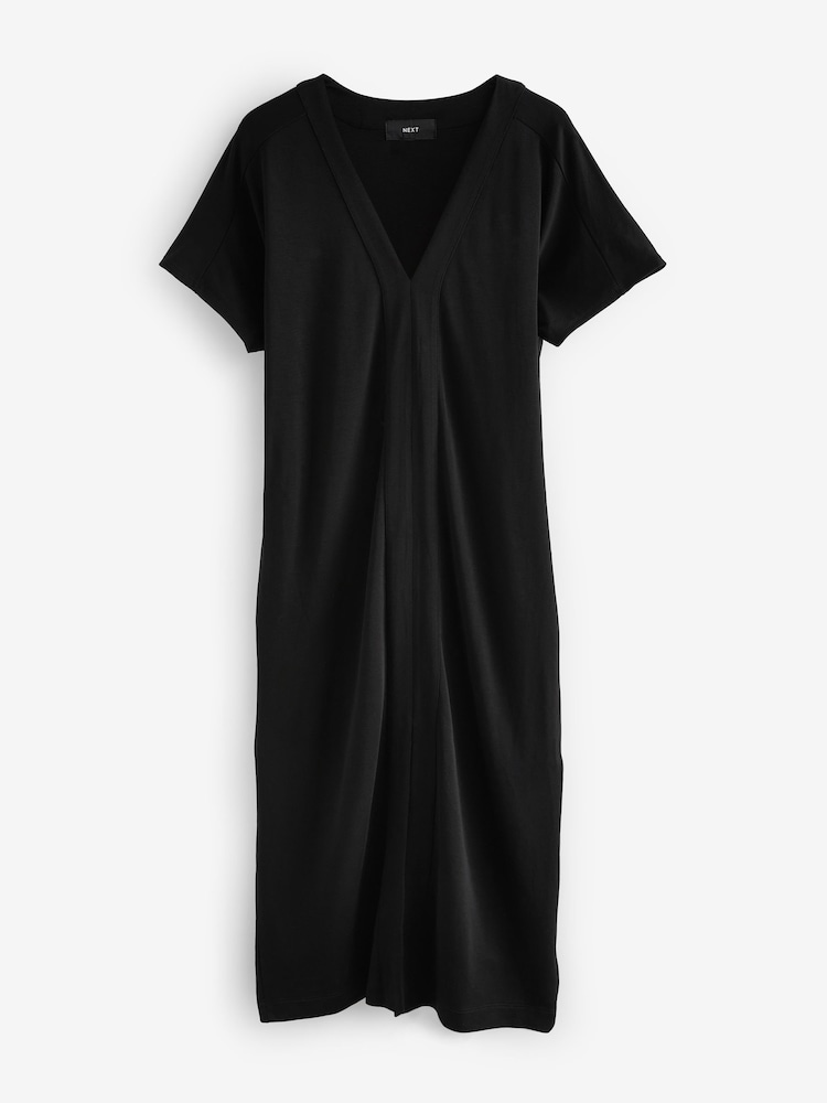 Black Jersey Kaftan Dress - Image 4 of 5
