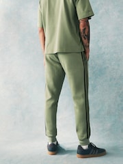 adidas Green Essentials 3 Stripe Joggers - Image 4 of 5