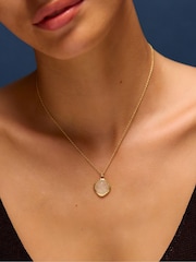 Accessorize Gold Tone 14ct Cloudy Quartz Pendant Necklace - Image 2 of 2