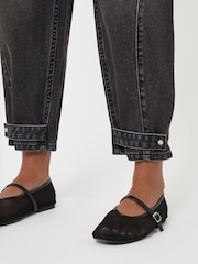 Threadbare Black Barrel Leg Jeans - Image 4 of 5