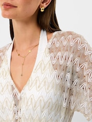 Accessorize White Crochet Maxi Kaftan Dress - Image 4 of 4