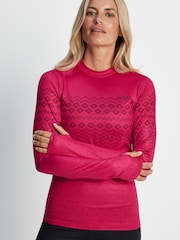 Tog 24 Pink Snowdon Thermal Base Layer Crew Neck Top - Image 2 of 7