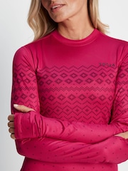 Tog 24 Pink Snowdon Thermal Base Layer Crew Neck Top - Image 3 of 7